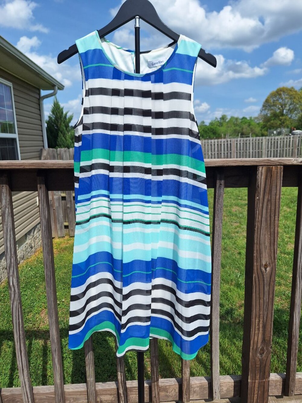 Calvin Klein Chiffon A-line Dress Sz 6